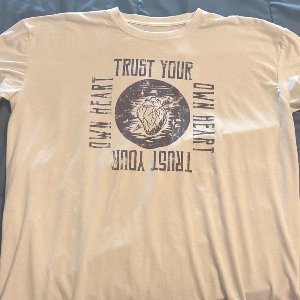 Trust Your Own Heart Graphic Tee - White